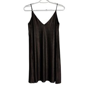 Amanda Uprichard Metallic Mini Slip Dress size M